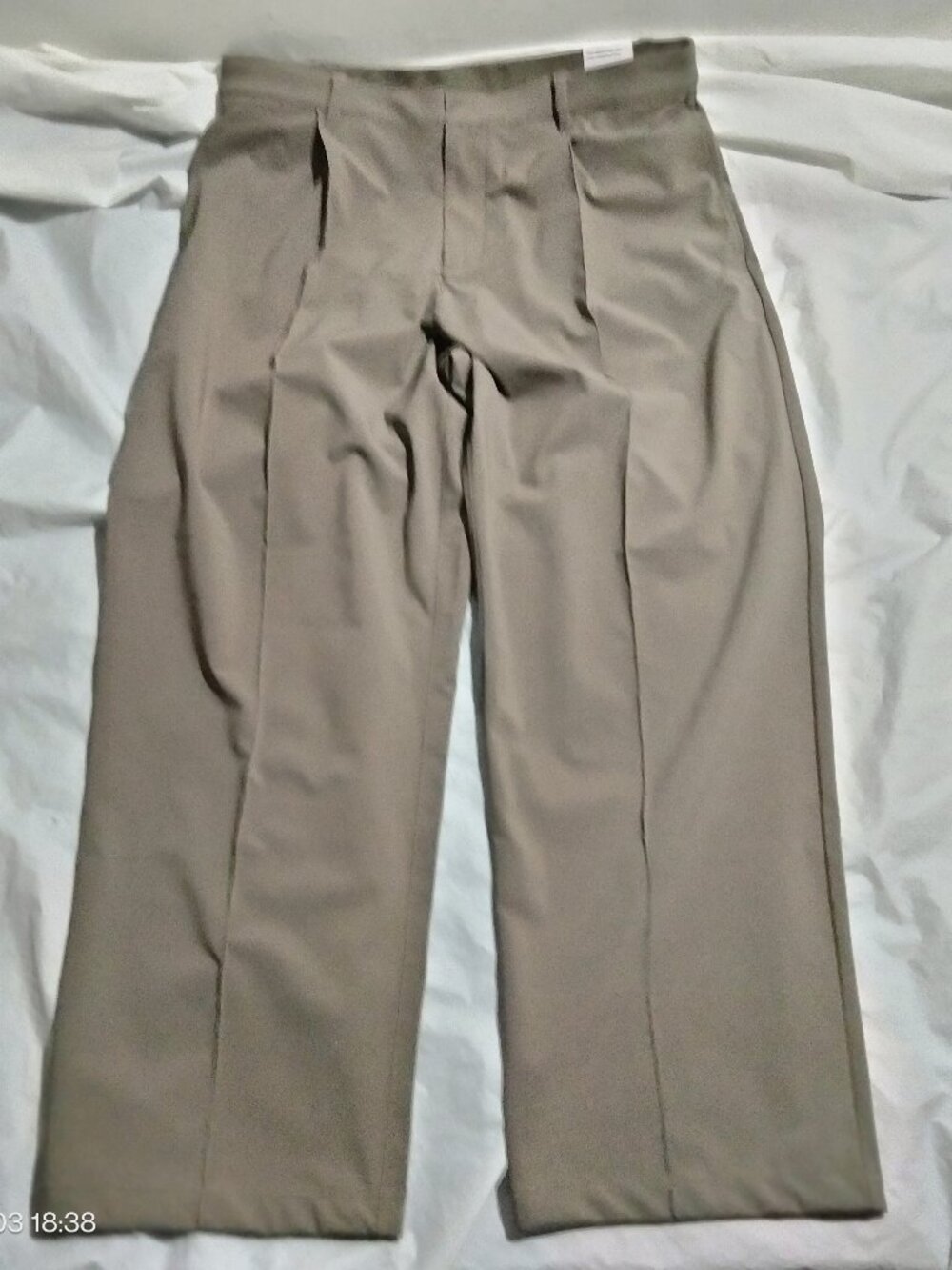 Jordan Sport Golf Pants Mens 36 Loose Fit Full Length Pleated Olive Gray HV4769-